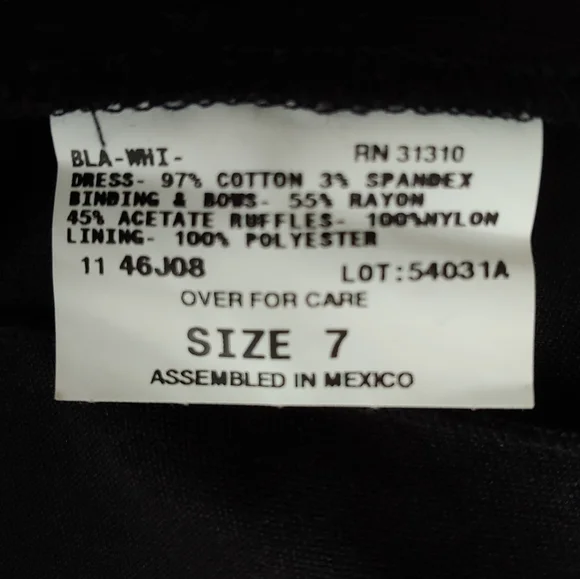 BCX Strapless Black White & Red Polka Dot Dress - Picture 8 of 8